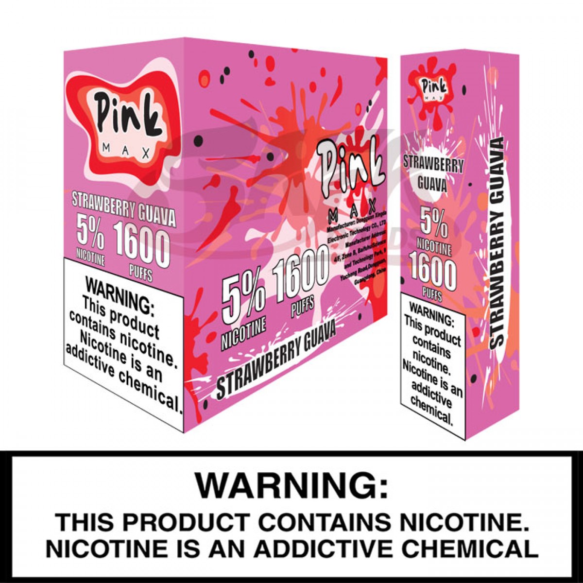 Pink Max 5% Disposables [1600 PUFFS] 10PC